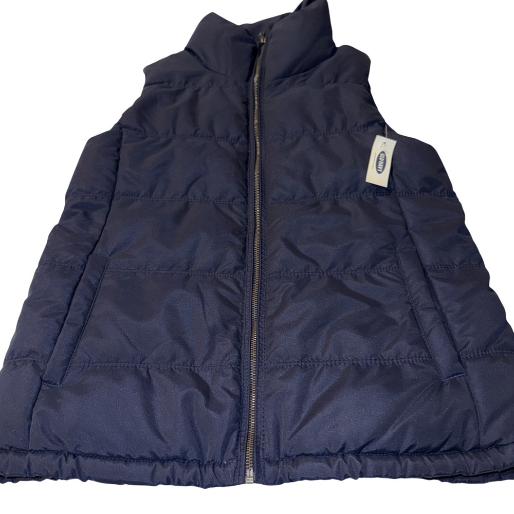 Old‎ Navy Womens Navy Blue Quilted Puffer Vest Full Zip Size M NWT